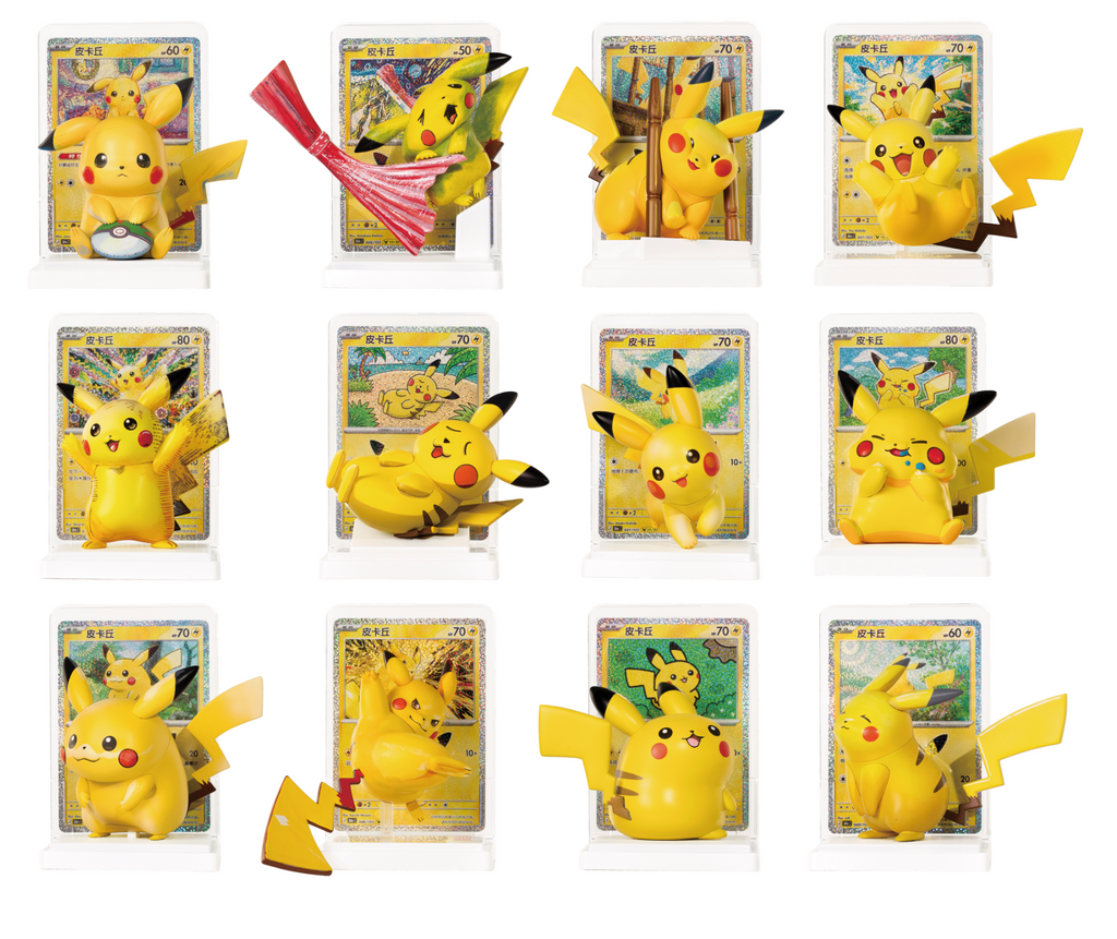 【INDIA READY STOCK】Pokémon TCG Simplified Chinese 30th Anniversary Pikachu Figure Collection Set