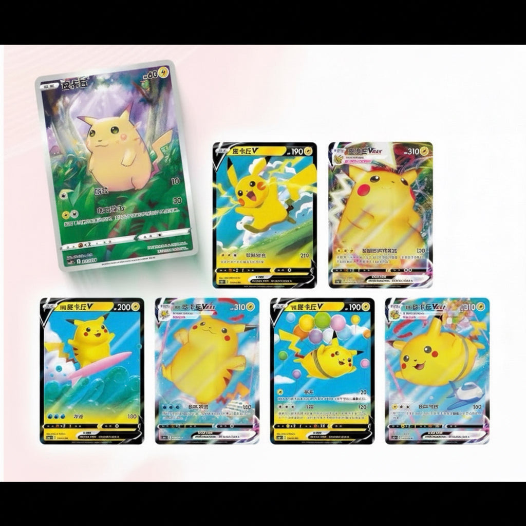 1 random Pikachu holographic card out of 7 variants 